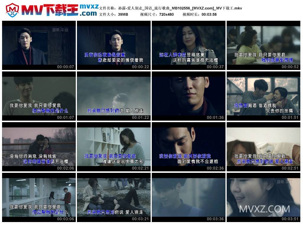 孙露-爱人别走_国语_流行歌曲_MB102556